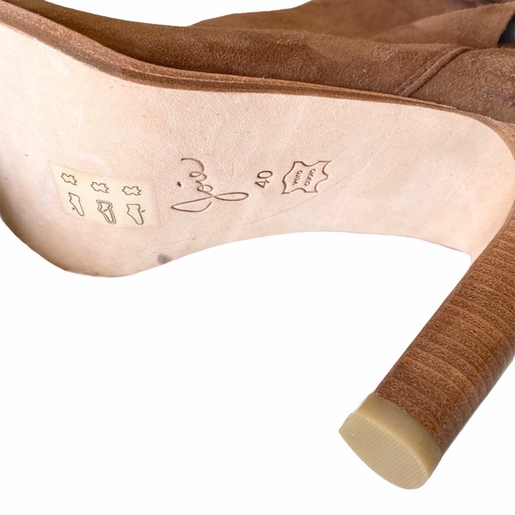 new Joie ❦ Chap Suede Braided Wrap ❦ Heeled Ankle Booties ❦ Chestnut Suede 9.5M - Picture 9 of 14